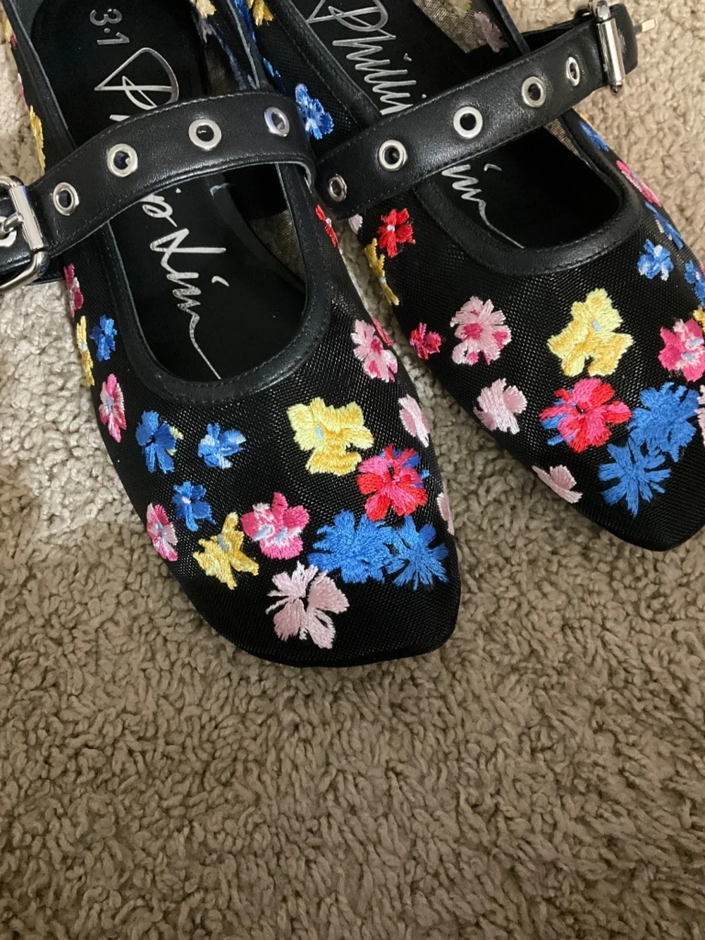 3.1 Phillip Lim Flowerworks Mesh Mary Jane